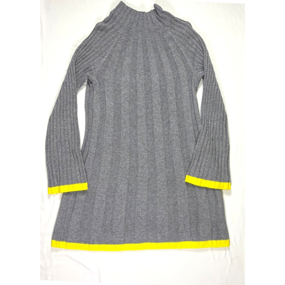 Anthropologie Funnel Neck Sweater Dress XS Wool Alpaca‎ Ribbed Retro Bell Sleeve - Picture 8 of 8